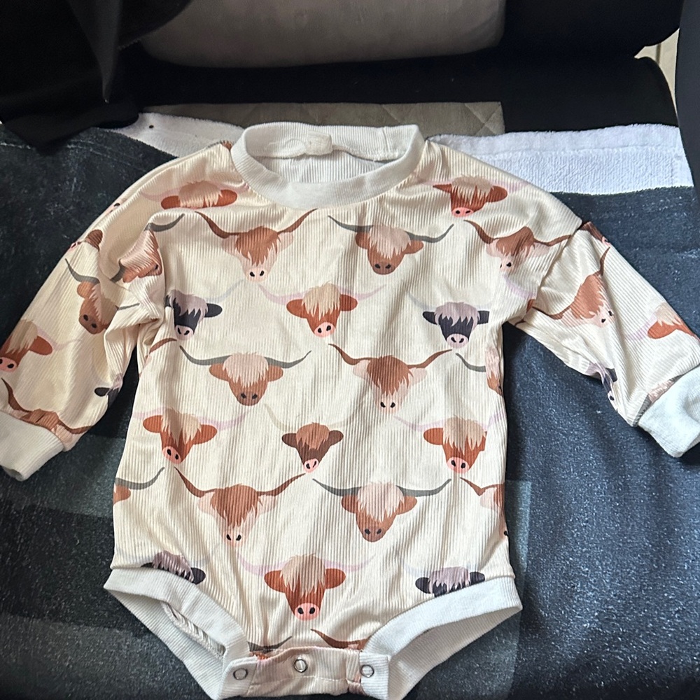 Adorable Cow Print Kids One Piece